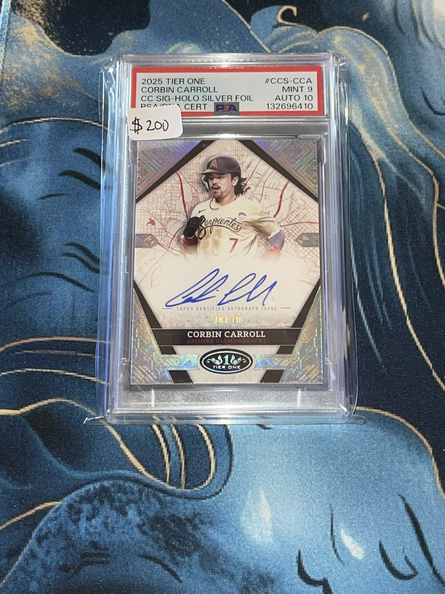 TheCardBullpen's tweet photo. 2025 Corbin Carroll /10 psa 9 auto 10 ~ POP 1 

#Diamondbacks #Carroll https://t.co/kcvMXUnw5C