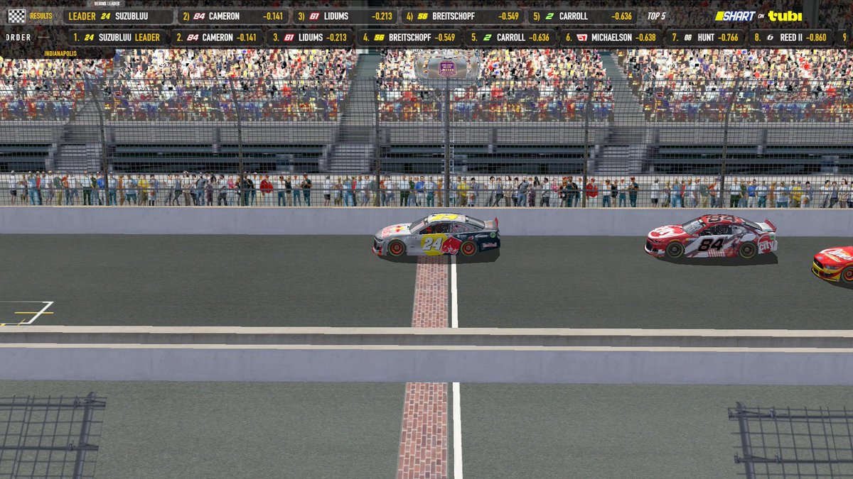 trafficparadise's tweet photo. AND IN JUST THEIR FOURTH START IN THE LEAGUE, @s2kgina HAS WON AT THE BRICKYARD!!! #SHARTCAR https://t.co/2AYlaceTLl