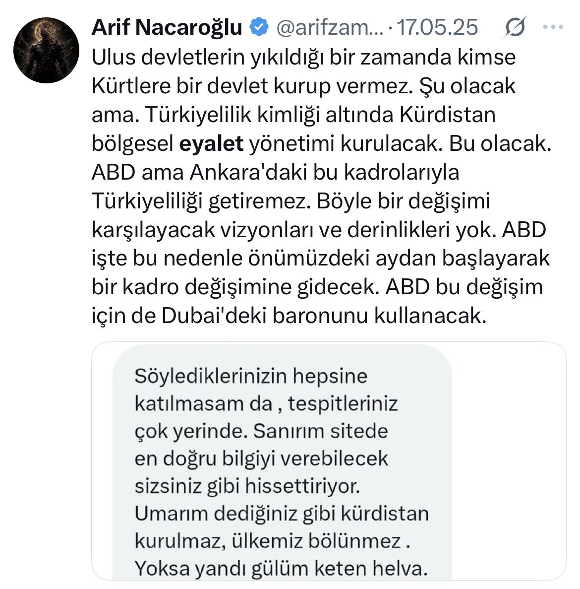 etkn001's tweet photo. @umitozdag @K_TURK_19051919 Günaydın https://t.co/xwuLANtbHR