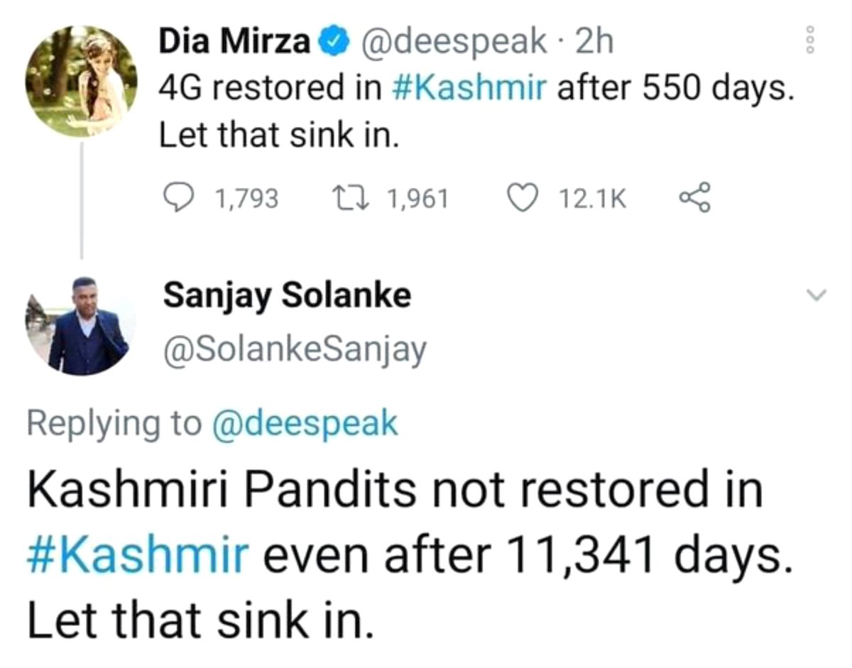 SaffronKingg_'s tweet photo. Dia mirza cooked 👏🔥 https://t.co/8KCQYmim2W
