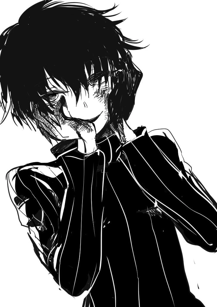 shaattersound's tweet photo. i love art like this of tsugino where they make him look crazy and stuff but i do wish they made him look WORSE... like more gross crazier sweatier https://t.co/kJuOm2o9pd