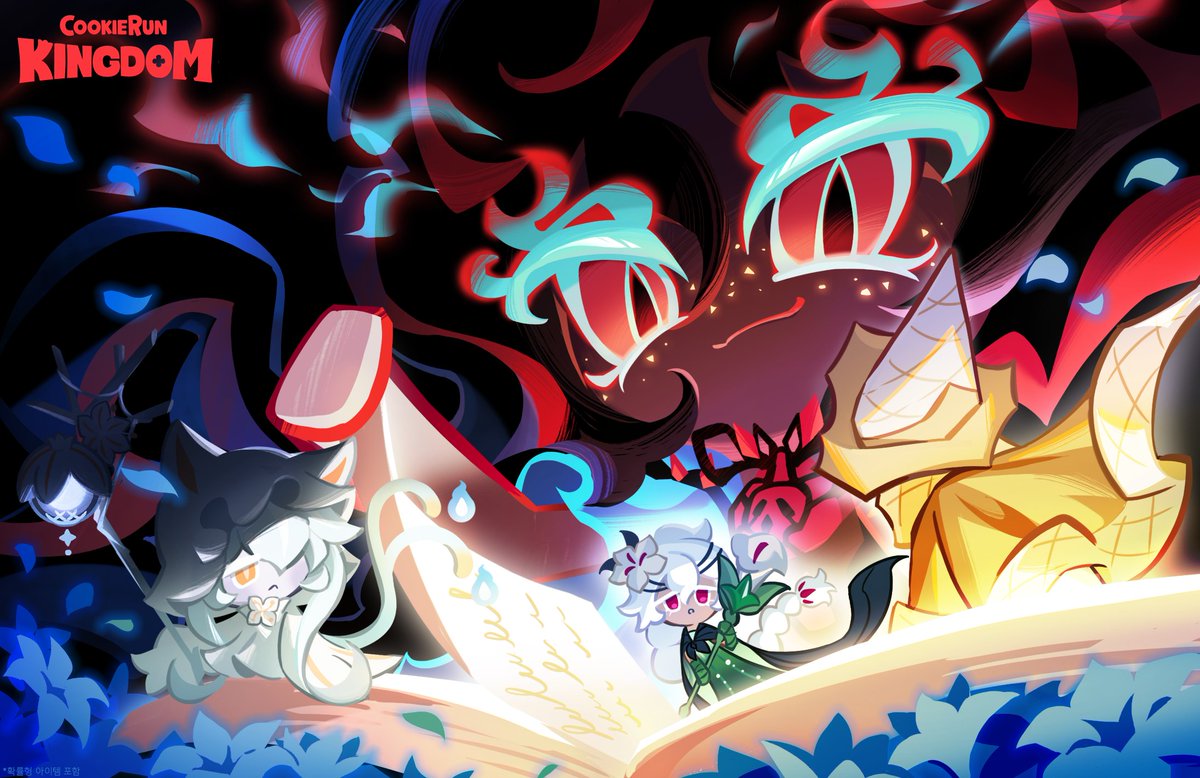 CRKingdomEN's tweet photo. 📖Story beyond the last page...

#CookieRun #CookieRunKingdom #NetherQueenCookie #AsphodelCookie #WhiteLilyCookie #PureVanillaCookie https://t.co/ZzCCfwmtZF
