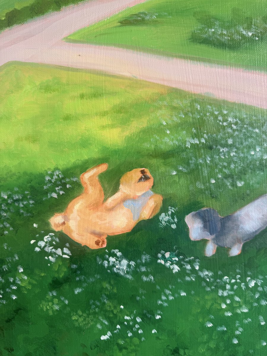 hayleekoo's tweet photo. Full of joy
즐거움에 빠졌어

373x453 mm
Oil on linen

#art #oilpainting #oilonlinen #painting #dogart https://t.co/CQrOFwbgHQ