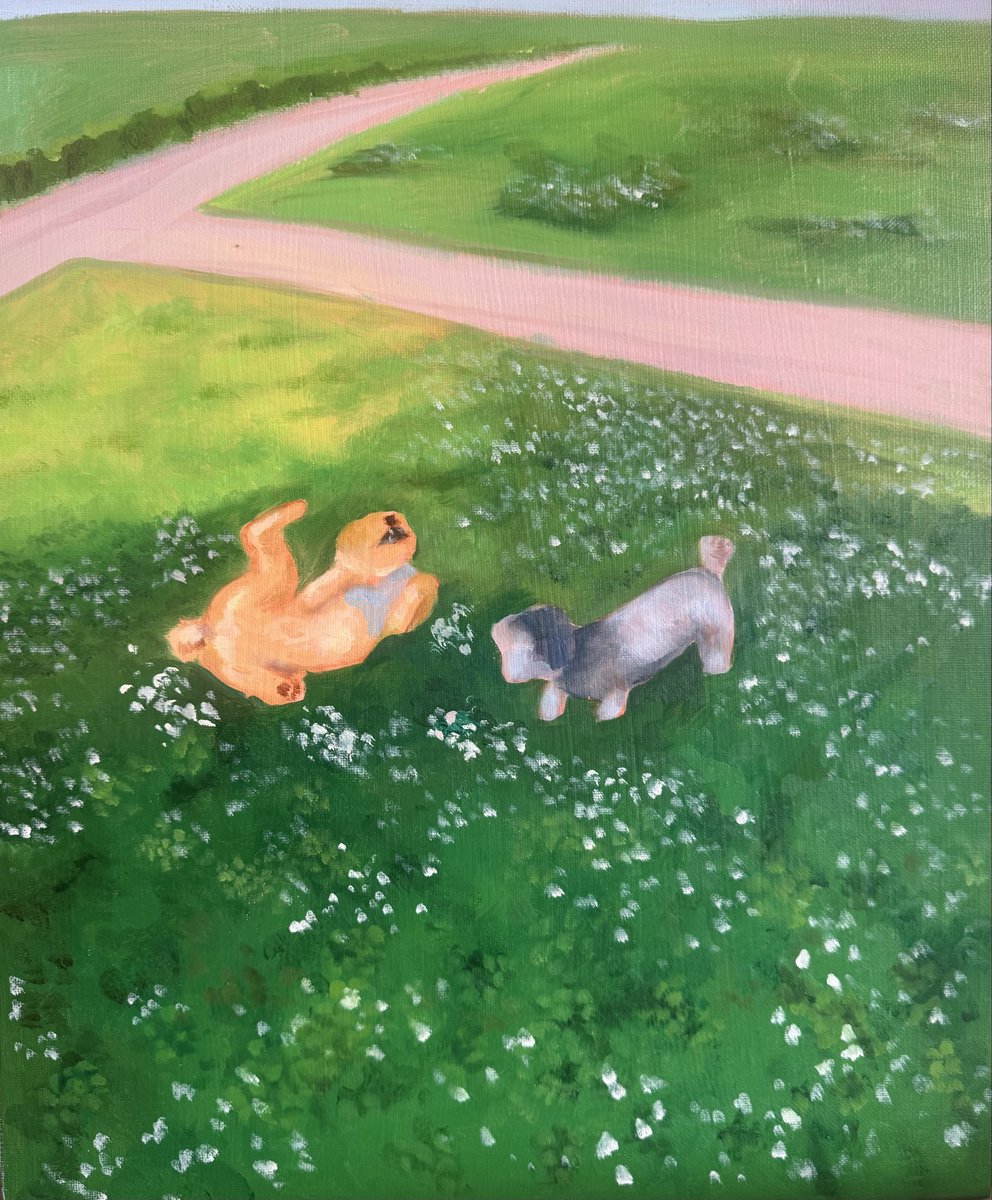 hayleekoo's tweet photo. Full of joy
즐거움에 빠졌어

373x453 mm
Oil on linen

#art #oilpainting #oilonlinen #painting #dogart https://t.co/CQrOFwbgHQ