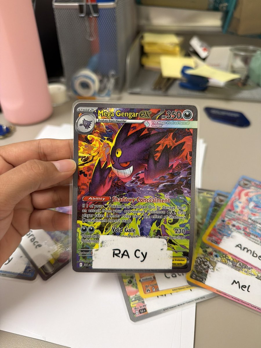 CindySanMe's tweet photo. I made Pokémon card door decorations!! My addiction is proving to be useful. https://t.co/vNzrntnkgP