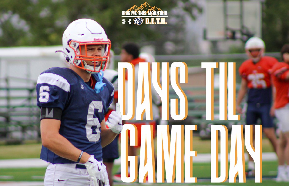 SnowCollegeFB's tweet photo. 6 Days til Game Day!
#GIVEMETHISMOUNTAIN #DETH https://t.co/o3ZVCDPXQS