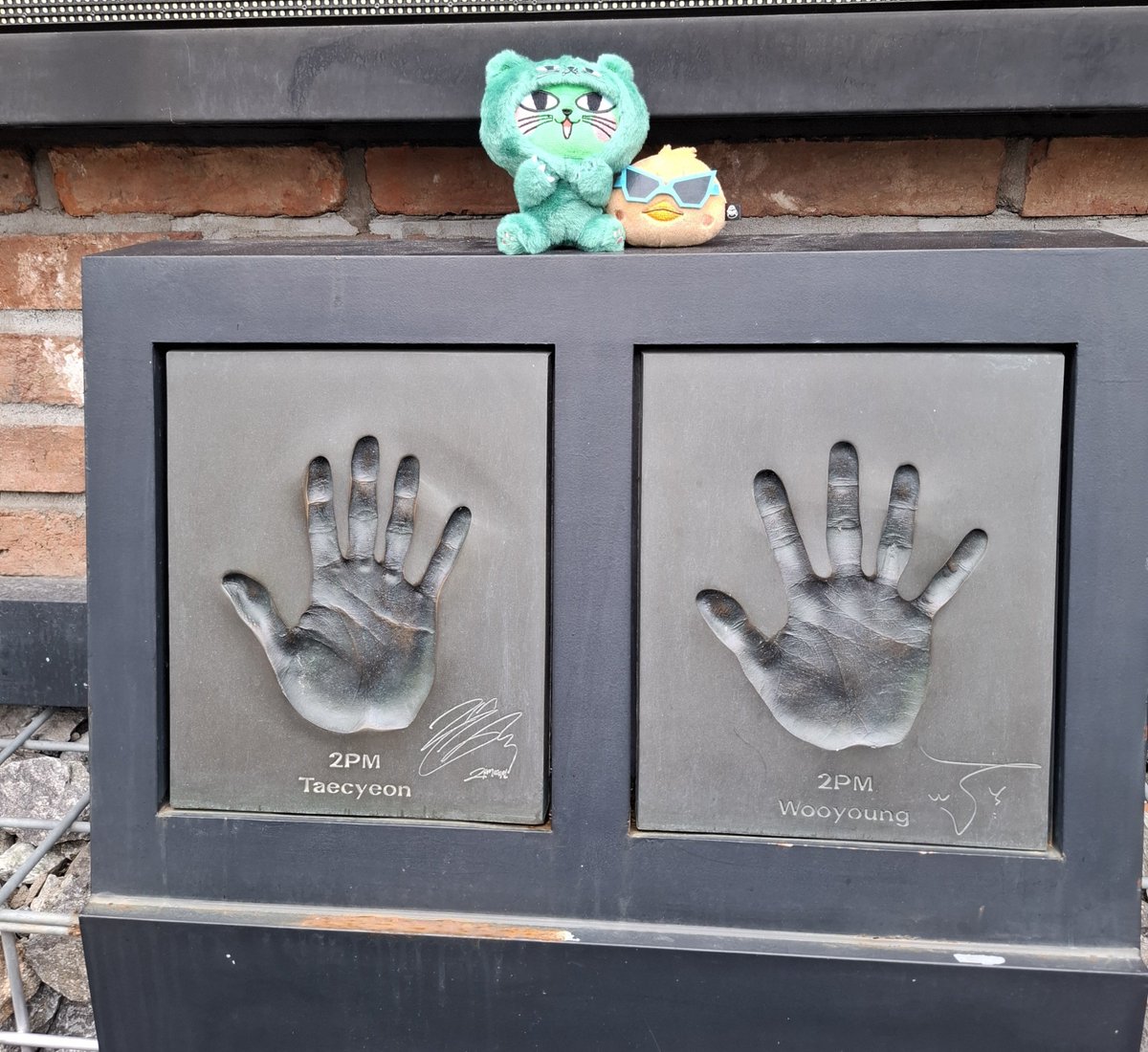 Italia2pm's tweet photo. This morning the family went to their parents handprints 🖤
Khunala was a bit sad, today more than the others day he missed his honeymoon a lot 🥲 https://t.co/kzQ5Tj1P59