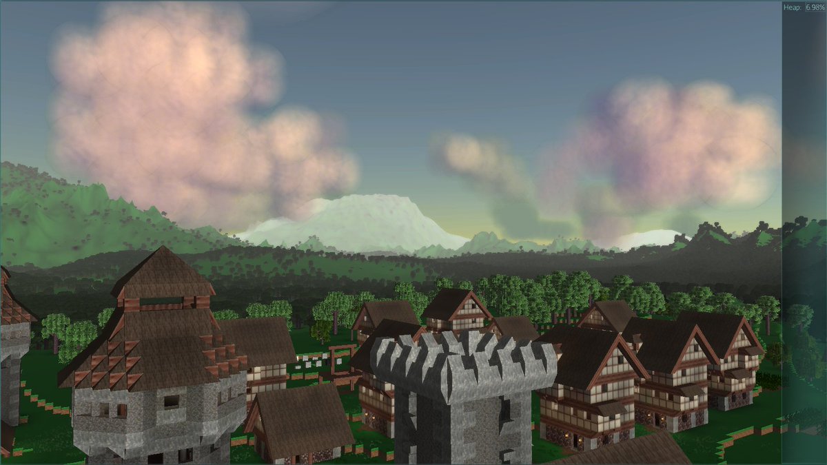 Simsilica's tweet photo. Clouds.  A long way to go but so far the technique shows promise.  This is what we've been working on for the last two live streams, an interesting diversion.
#mythruna #IndieGameDev #indiegame #indiedev #indiegames #screenshot #screenshotsunday https://t.co/jOitijnZqD