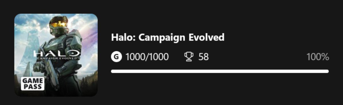 igmatheusz's tweet photo. 1000G no Halo

Primeiro jogo que eu fecho os 1000G, e tinha que ser no Halo Campaign Evolved. 🫡💚 Que conquista! Agora é rumo aos próximos 1000G. 🎮🏆 https://t.co/PRs1JnGGDq