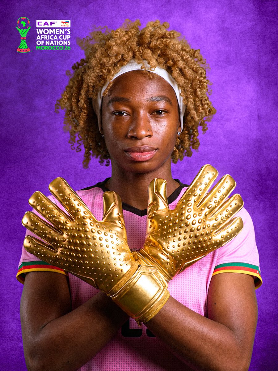 CAFwomen's tweet photo. A new chapter in goalkeeper history. Michaely Bihina wrote it. 🇨🇲🌟

#TotalEnergiesWAFCON2026 https://t.co/5JObEpldGv