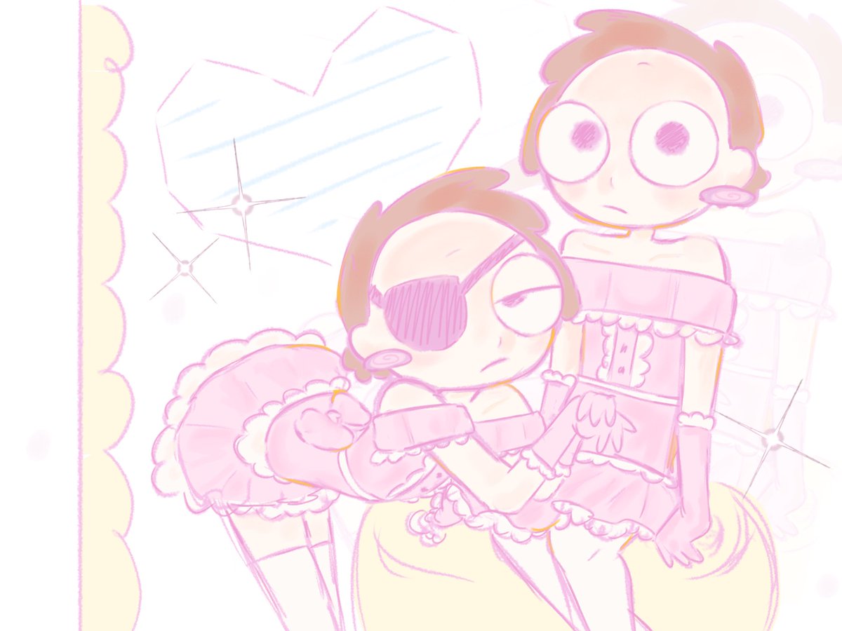 omarstilus's tweet photo. Morty and evil morty but theyre like in dresses or something 
#mortycest #rickandmorty #mortyprime #evilmorty https://t.co/XxTqARytDU