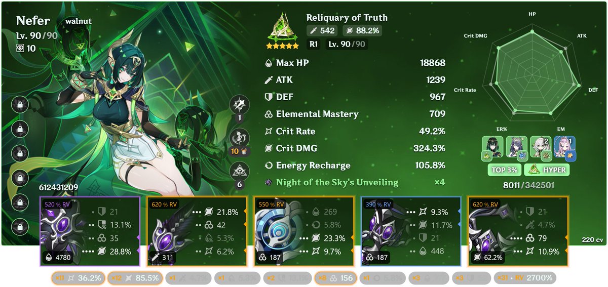 narushogun's tweet photo. @LucasSi882692 nefer is r1. don't have a picture of kuki's build but she's using instructor's https://t.co/f1EB9sgPgI