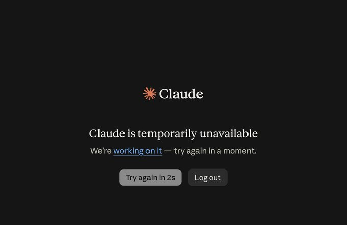 ScopeReport_'s tweet photo. JUST IN: Claude AI is down, with many users unable to access or use the service. https://t.co/4c3vyrb69F