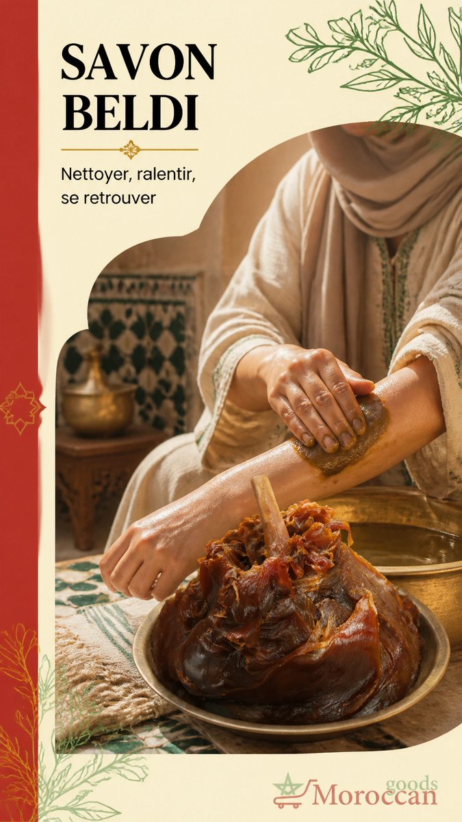 GoodsMoroccan's tweet photo. Et si votre routine devenait un rituel ? Vapeur, savon beldi et kessa : le hammam marocain célèbre un moment de soin et de détente, à accueillir chez soi avec douceur. 🇲🇦 https://t.co/1xOpsYR7jV