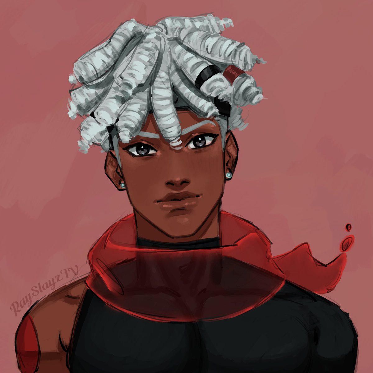 rayslayztv's tweet photo. A little portrait practice @KishinShinobi #KishArt #ENVTuber #blackvtuber #vtuber https://t.co/fjj4UMkdtn