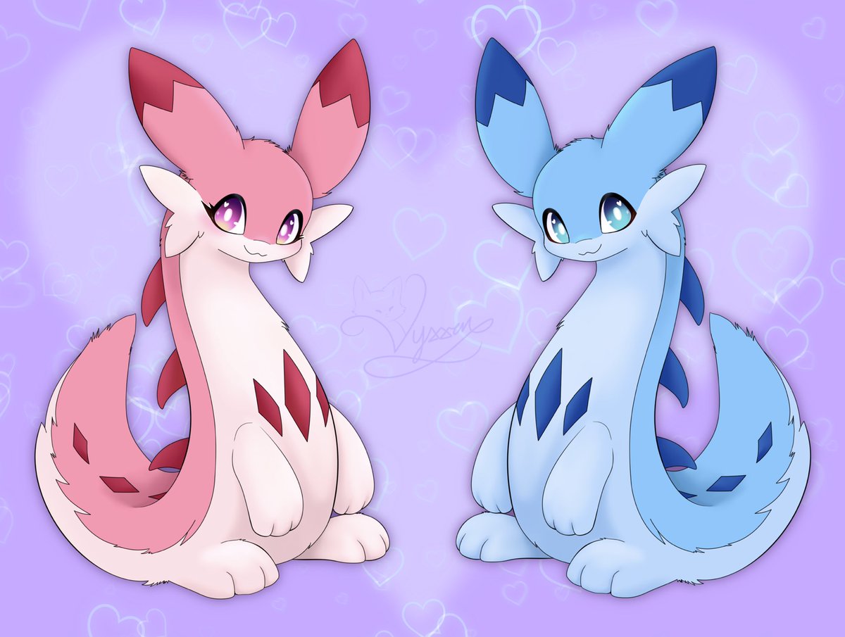 LunarVyxxen's tweet photo. I finished my #chillet art and just had to also do #chilletignis too 🥰💙🩷 I also made sticker variants that I hope to put on my vgen soon (once I finish setting it up since I just got accepted!!)

#Palworld #fanart #artsupport https://t.co/phCiy0ReO1