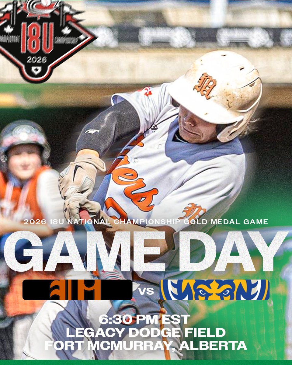 BaseballOntario's tweet photo. It's GOLD MEDAL GAME DAY as the @HppTigers take on @BaseballAlberta in Fort McMurray!

⏰: 6:30 pm EST
🆚: Team Alberta
🏟️: Legacy Dodge Field
📺: https://t.co/cEfHGTIv3X https://t.co/6VaAntDVrM
