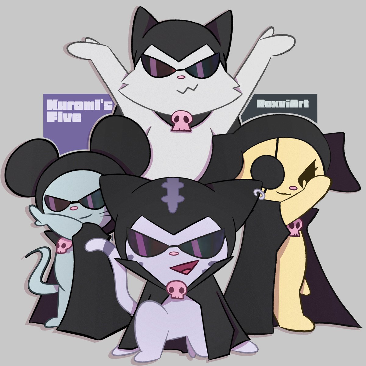 RoxviArt's tweet photo. my last drawing for kuromi's five haha https://t.co/D9oMtyLCdb