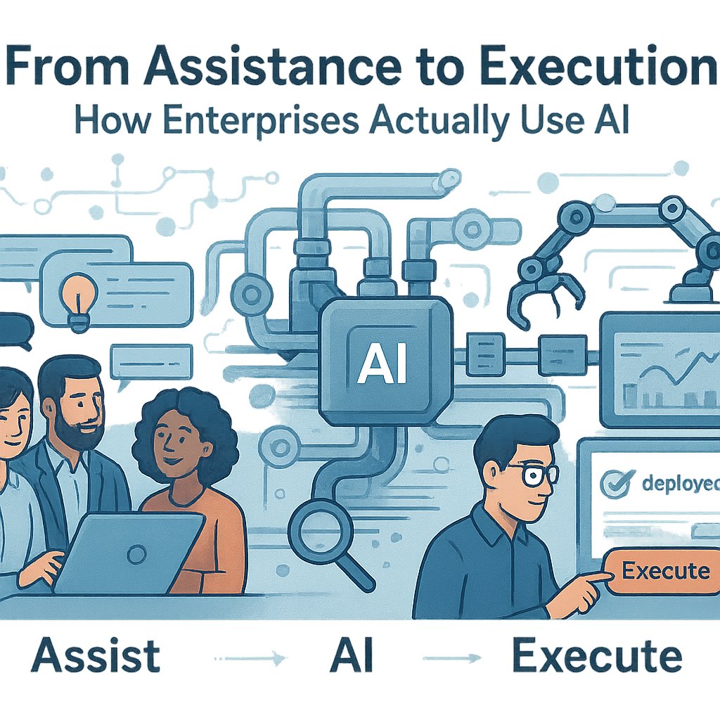 kadurp's tweet photo. Most organisations use AI as a research assistant. But the real shift is already here: AI that doesn't just help you decide—it decides and executes. Three modes are running in parallel, and your infrastructure needs to support all of them.

Continued in the comments 👇 https://t.co/9zl9Yk0DSk