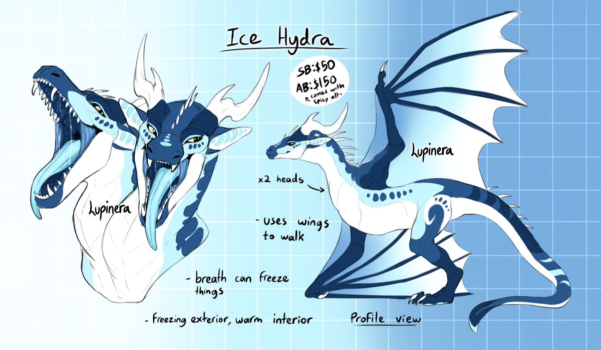 Iupinera's tweet photo. New adoptable up! SB $50 | MI $10 | AB $150 #vore #dragonvore #dragonadopt https://t.co/AtMRJubCWw