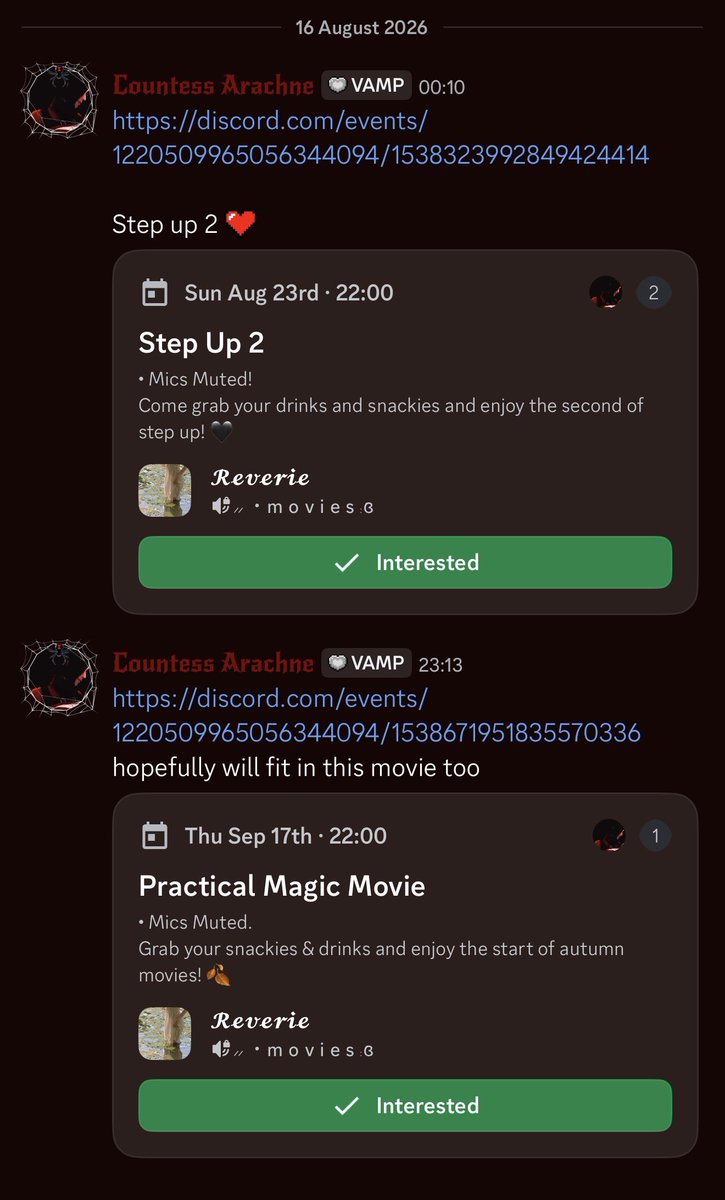 ReverieBDSM's tweet photo. Want a server that is social? Having movie nights together and much more! 

Look no further — Reverie is open for both subs &amp; doms. Come indulge yourself 🖤 https://t.co/d2GQ3d5HNB