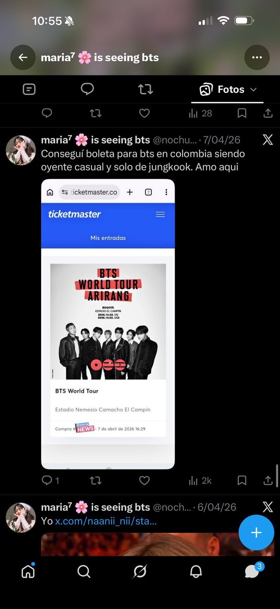 cngrejito's tweet photo. Emtonces @nochusthv se hizo pasar por army para tirarles mierda a Hobi y Namjoon mientras hace semanas los usaba como sacos de boxeo tirandoles odio pero ojo no solo esa asquerosa salió descubierta como anti, también las idiotas que le dieron voz y voto apoyandola en sus tweets y metiendola en los space donde la dejaban hablar, espero que vean mejor que quienes tiran mierda a los chicos en este caso SIEMPRE van a ser antis asquerosas.

Y por cierto, es la misma que vende a 2M su boleto estafando gente.