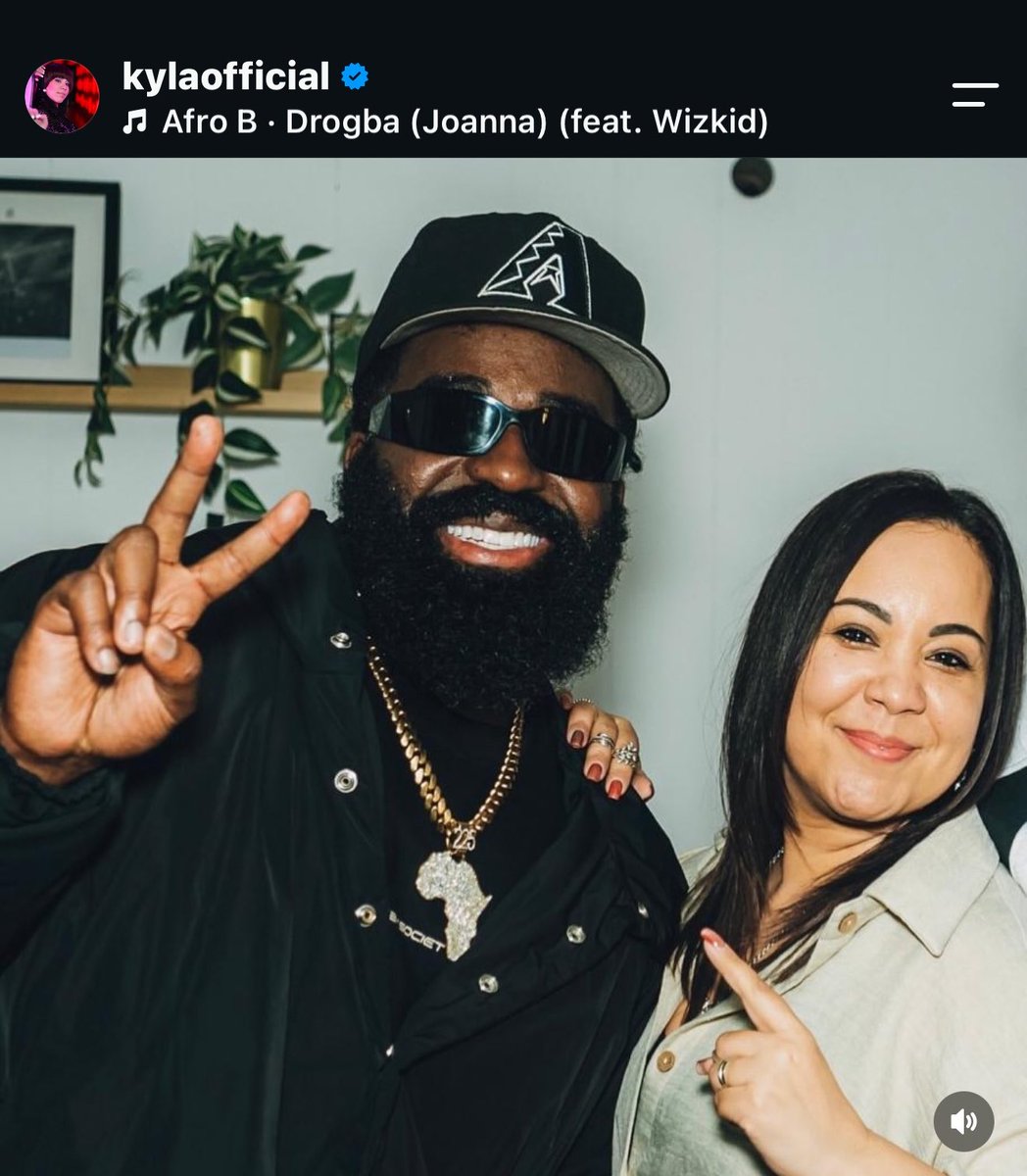 blackebony28's tweet photo. Kyla x Afro B on Instagram, feeling the vibes of “Drogba (Joanna)” ft. Wizkid. 🔥❤️ https://t.co/rqSfRsvQAU