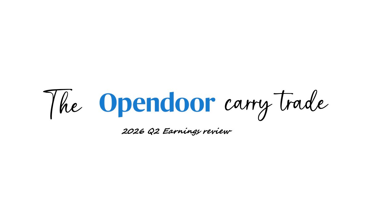 InvestWithFelix's tweet photo. The Opendoor Carry Trade Presented by the Shopify Mafia (26Q2 Earnings Review) 

What we are witnessing, I believe, is a new era of executives who departed Shopify to write their names in technology company history. This group I coin the Shopify Mafia: Kaz Nejatian (CEO), Giang LeGrice (COO), Lucas Matheson (President), Morgan Brown (Chief Growth Officer), Margaret Syms (Chief Information Security Officer), Fahd Ananta (Product lead buy-side). What the Shopify Mafia is building at Opendoor is not a real estate company with better software, as the market may view it, but it is the financial infrastructure layer for the largest asset class on earth.

I believe @Opendoor  is reaching an inflection point. For the first time in its public company history, we see a flywheel that is self-activating through improved COGS, a non-linear jump in acquisitions, and improving inventory health that shows homes moving faster rather than sitting on the balance sheet. From a startup narrative, I call this product-market fit. As I have written in my deep-dives before, I treat Opendoor as a late-stage VC investment in the public market: a high-beta stock, which strongly bets on management and company vision but is priced on the past. The better you understand that, the more alpha you capture.

As Kaz said on this quarter’s earnings call: “While other tech-forward firms have spent years chasing unicorns, we’re coining a new category: the Pegasus. Not a company that was magical from the beginning, but a company that had to grow its wings in public.”

I read confirmation in this sentence with the views I have had in my previous takes. I see a carry trade in how the market prices heritage versus where the company is at today. 

🧵