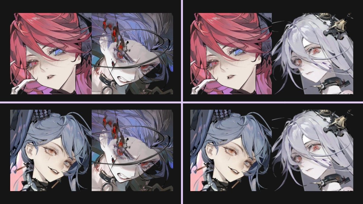 MorimensShips's tweet photo. #Morimens Lotan x Helot 

4 different dynamics 💓 https://t.co/NU4vIICThd