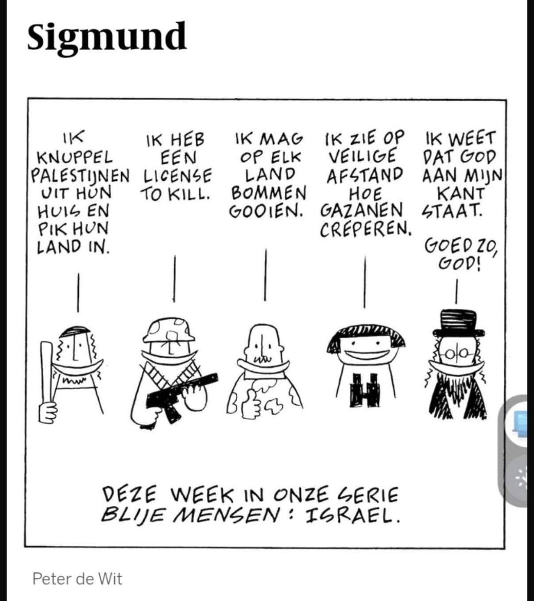 bpschut's tweet photo. De dag dat de @volkskrant niet meer van naziblad Der Stürmer te onderscheiden is. Tekenaar Peter de Wit is een racistische schoft.
Jodenhaat is dé verbindende factor van linkse politiek geworden. Zie ook PRO-jeugdbeweging Protest: die plaatst "nationaal" weer voor "socialisme". https://t.co/hVunO0F7qM