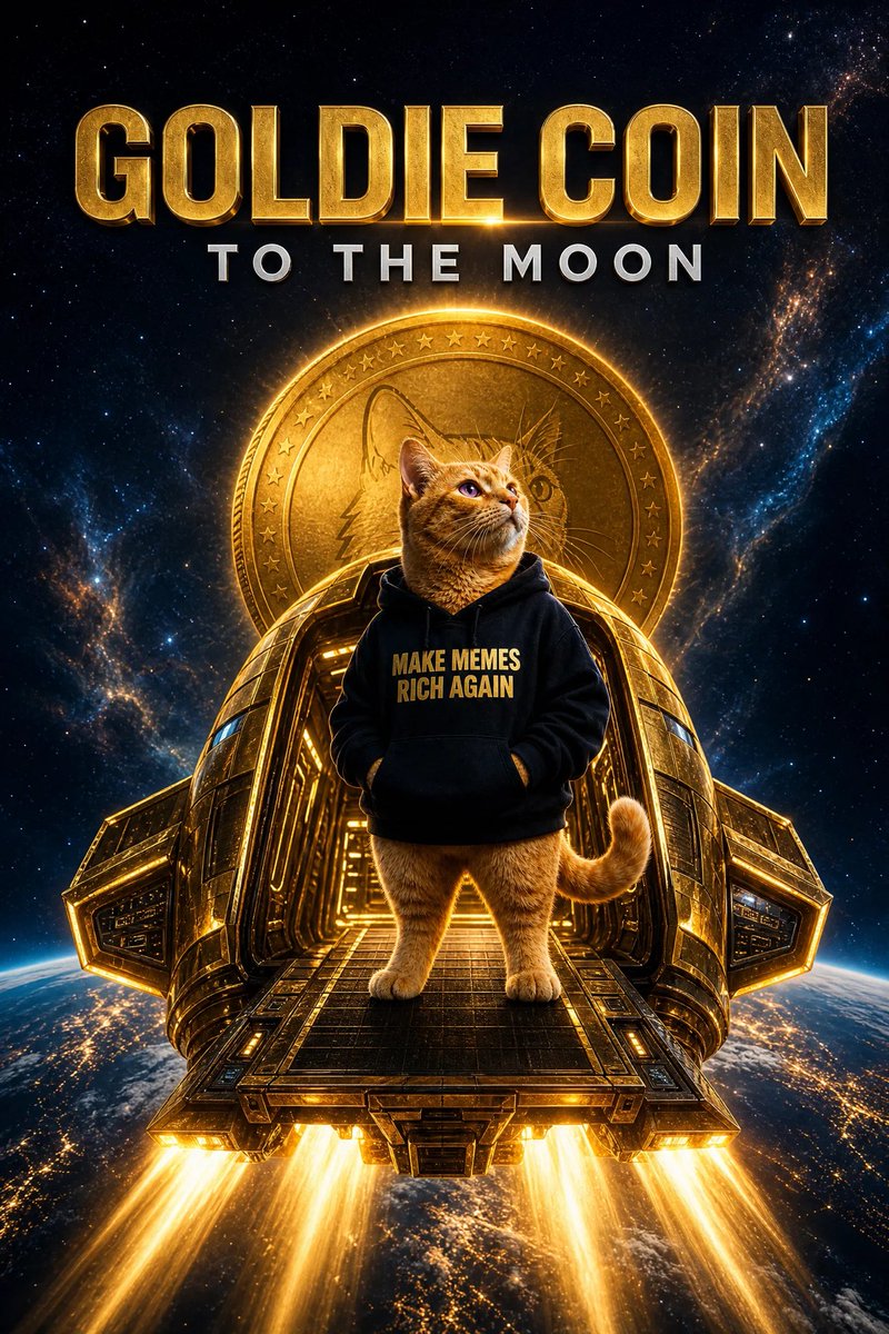 RichgoatDev's tweet photo. Strap in, Goldie is cleared for liftoff. From meme energy to moon-bound ambition, Goldie Coin is taking the golden movement where no coin has gone before.
To the Moon. In Style.
#GoldieCoin #ToTheMoon #CryptoLaunch #MemeCoinCommunity #Web3 #CryptoMeme #MoonMission #GoldenMoment https://t.co/uT14Kw7clB