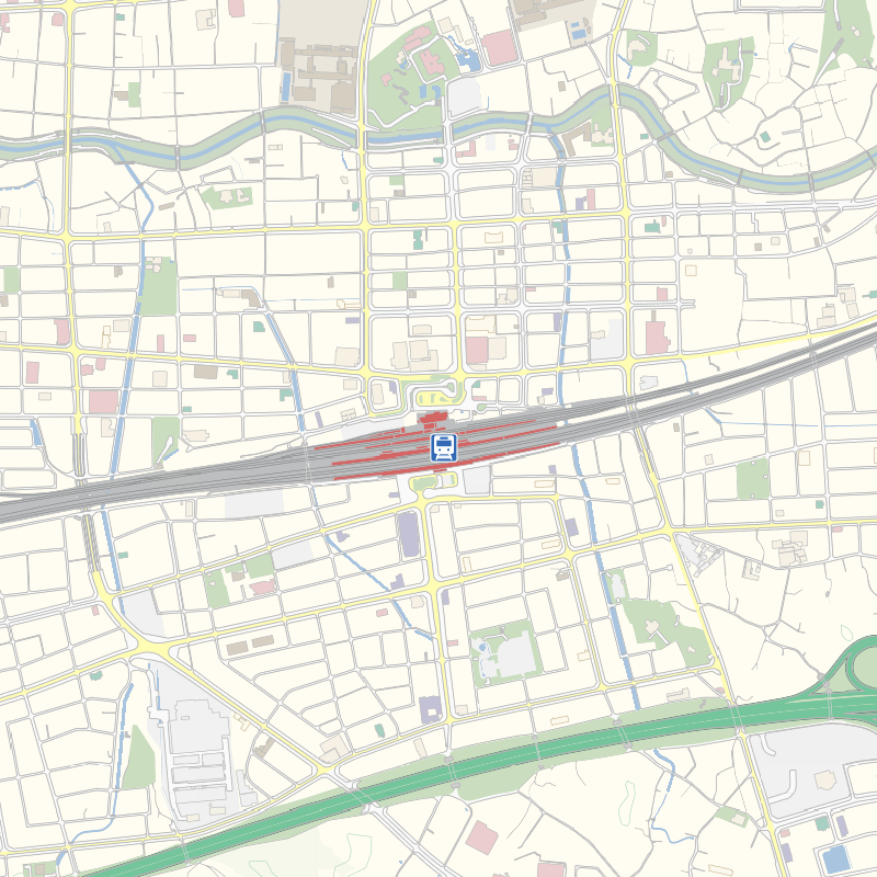 geotofficial's tweet photo. 【#地理好きさんへの挑戦状 601】
ここはどこの地図でしょう？

路線開業40周年！「#えきまっぷ」だけで日本の地域（鉄道駅🚃）を当ててください。皆様のご挑戦をお待ちしております！ https://t.co/EWg6uzdm8L