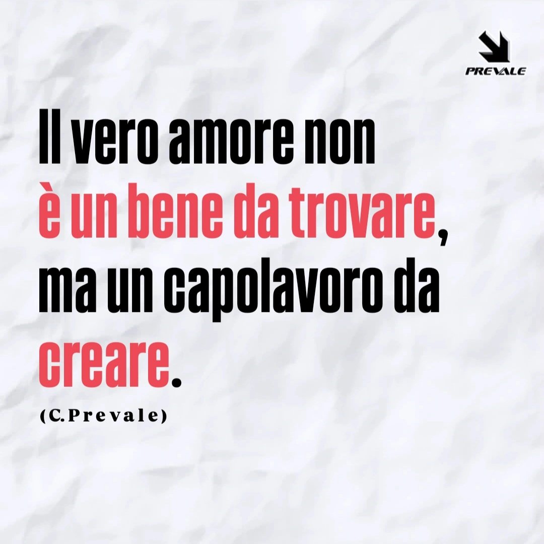 carloprevale's tweet photo. Il vero amore non è un bene da trovare, ma un capolavoro da creare.
( Carlo Prevale )
True love is not a good to find, but a masterwork to create.
•
— https://t.co/aj1GG5ao4A —
#prevale #frase #aforisma #amore #capolavoro #creare #img #ricordo #amore #quotes #love https://t.co/qU6iaNsEZG