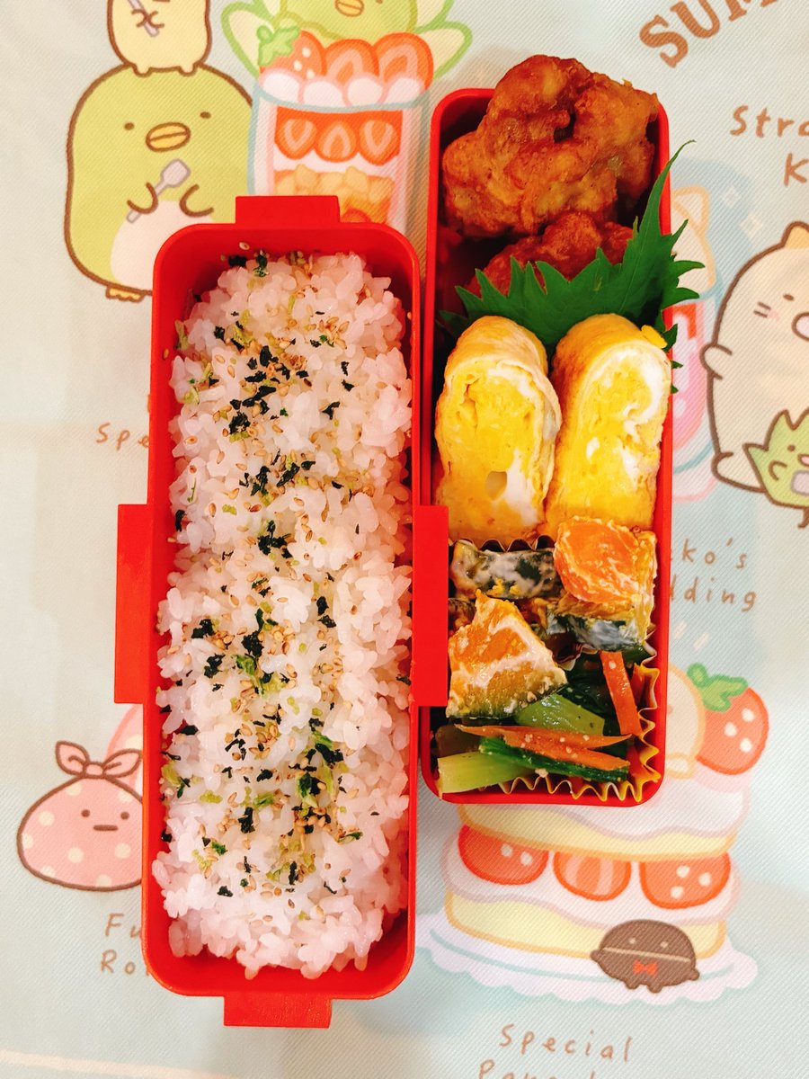 chi_kuma100's tweet photo. 今日のお弁当🍱
盆が終わってしまった… https://t.co/550qTucwps