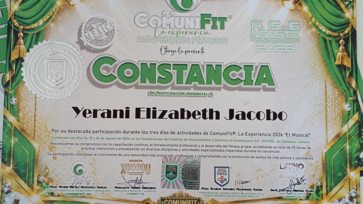 FEMEXCUFI's tweet photo. Culminó con éxito el Segundo simposio para Instructores Fitness Grupal, #Comunifit2026 celebrado en Guadalajara...
Felicidades https://t.co/V52Pu4A5Tp
