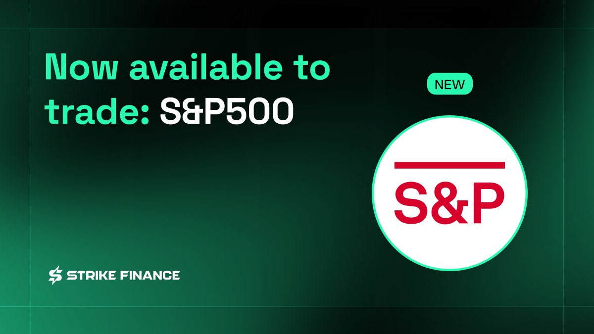 strikeperps's tweet photo. We’re excited to announce S&amp;P 500 is now live with 50x leverage🔥

Link: 🏎️ https://t.co/tGTetLnzGh https://t.co/i9bX5RkzqB