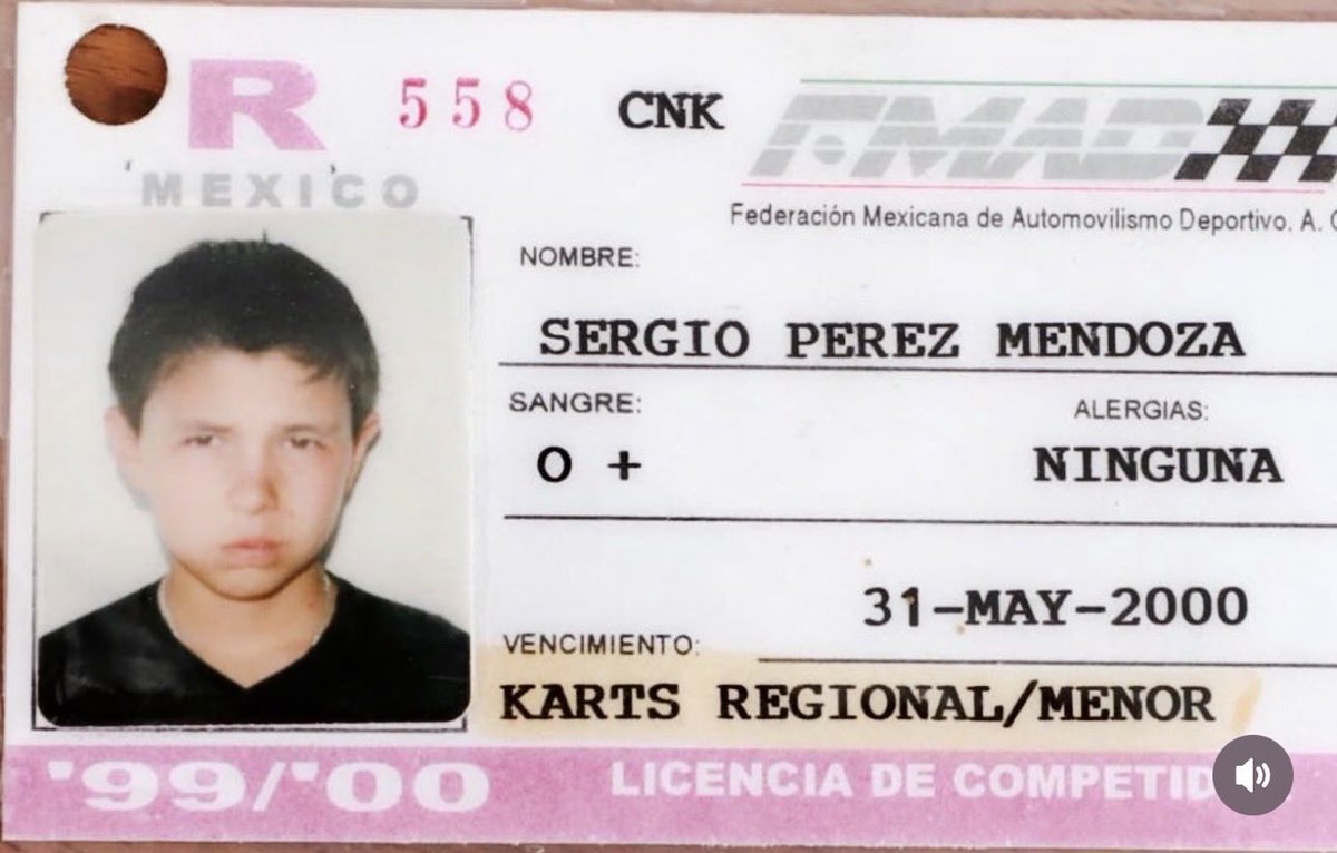 escuderiatelmex's tweet photo. #DelRecuerdo 🥹 Antonio Pérez (papá de @SChecoPerez) compartió esta imagen en Instagram. 

La primera licencia deportiva de Checo… con la que la historia comenzó 😎🏎️💨

#NeverGiveUp https://t.co/5PuHdHgecJ