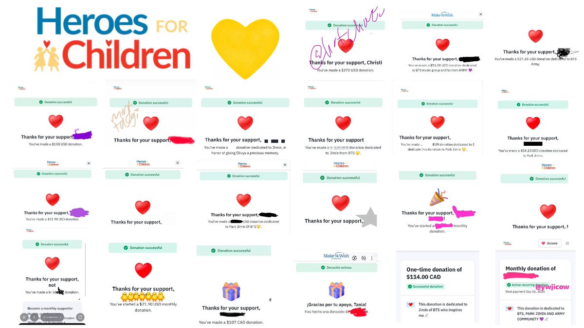 JIMIN_RECORD13's tweet photo. 지민의 따뜻한 마음을 함께 나누며 Heroes For Children 재단에 팬들의 기부가 이어지고 있습니다.

https://t.co/06yBDzP9hH

마음을 모아 함께 해 주시는 여러분 모두 히어로입니다.🫶🫶🫶
감사합니다.🙆‍♀️

BE A GOOD HUMAN LIKE JIMIN
#JIMIN #지민 @BTS_twt https://t.co/6bxhnpcfVz