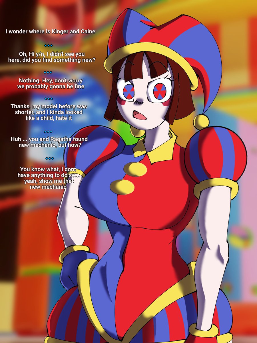 karusounsfw's tweet photo. Subject of today: Pomni
.
Y/n after find a new mechanic in the circus decide to tell Pomni and she want to see for herself.. what a lucky guy ha... ha IT SHOULD BEEN ME.
.
#nsfwart #art #tadc https://t.co/Nqw1u1j8vI