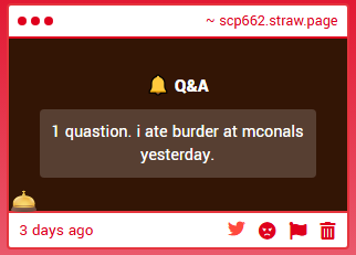Darkwoodsystem's tweet photo. 1: Hello hello!! 

2: Hello discord oomf!!:D And ohh no..how did you know...

3: Yummy!!! I have nooo...clue... https://t.co/d5pVdJTdix