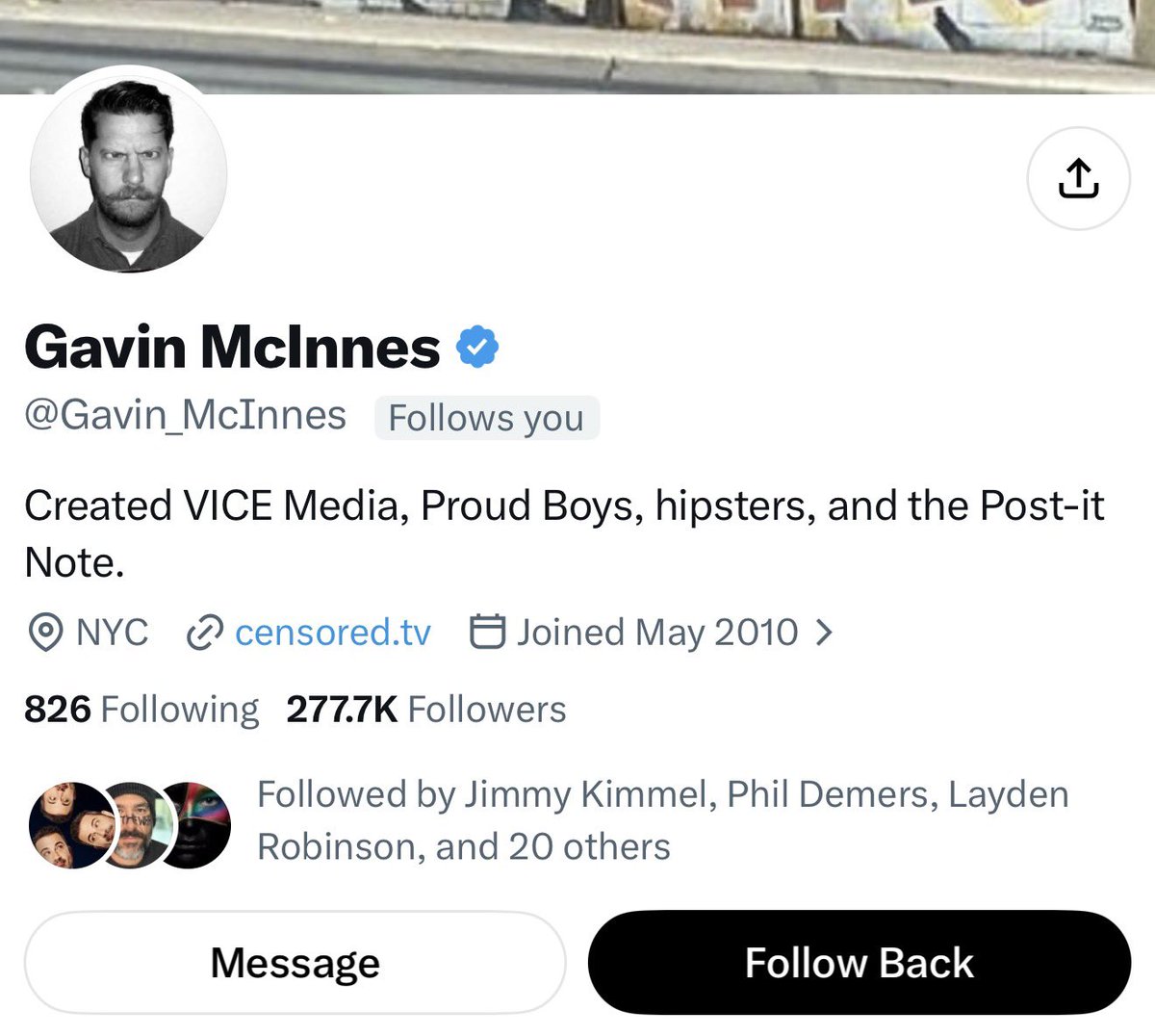 TizzyEnt's tweet photo. @Gavin_McInnes @Discovery @HBO Fan behavior. Thanks for watching https://t.co/TJ2JdJ6P0B