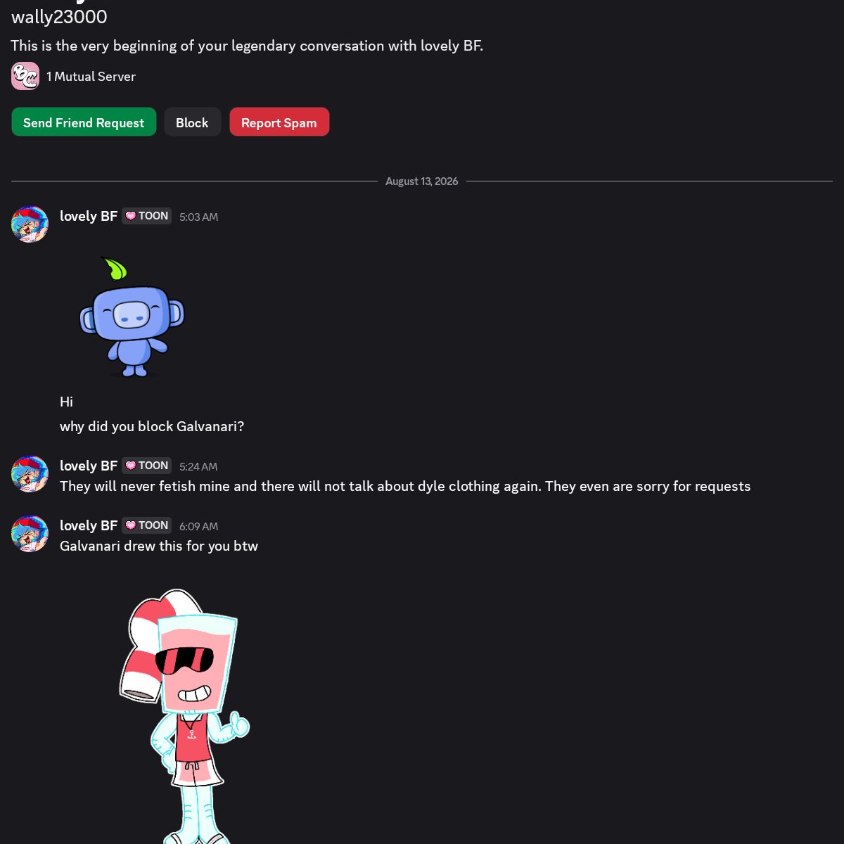 FERGIESTRAW's tweet photo. seeing others talk abt their experiences w ClottedOwO, i wanted to post the bits that ive had scratches chin

i dont recall? interacting much?? but they did follow me so i blocked after they got banned. sent some barely-disguised alts to try getting in contact w me lol https://t.co/0U4S2peHOq