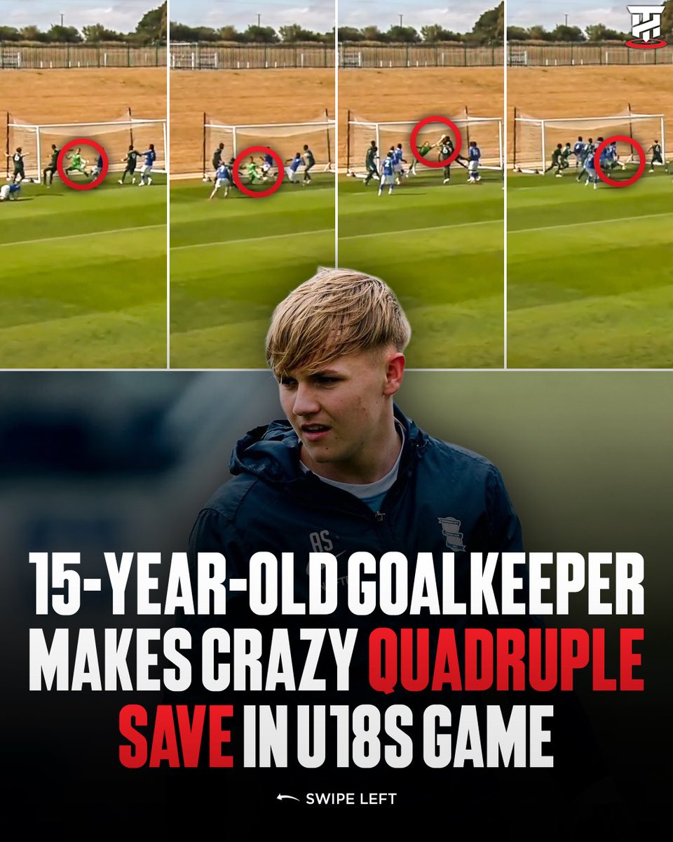 GKUnion's tweet photo. 1⃣2⃣3⃣4⃣

Alfie Smith of Birmingham U18s with a quadruple save against Brighton U18 on Saturday.

Not bad at all. ⛔️ #GKUnion
https://t.co/wzIvlNTdoZ