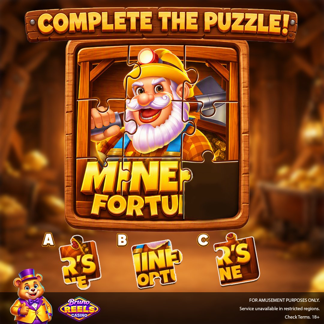 BrunoReels's tweet photo. 🧩 Think you can complete the puzzle? 👀
Pick the missing piece: A, B, or C?
❤️ Like &amp; 💬 drop your answer for a chance to score a little reward! 🎁
🎰 Play Now: https://t.co/LfOnE24WzA
#BrunoReelsCasino #PuzzleChallenge #CanYouSolveIt https://t.co/WRKOPJEECs