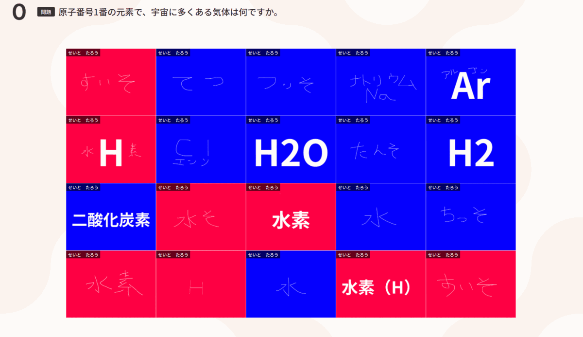 manareku's tweet photo. クイズ番組のように、クラス全員の答えが一斉に表示されたら——
いつもの問題が、教室全体のイベントに変わります。

「答えが合っていた！」「そんな考え方もあるの？」
手書きパネルで全員が参加できる「まなレク」。授業の導入、理解度確認、学級レクに使えます。

#まなレク #授業ICT #学級レク https://t.co/IYPmUxm9y4