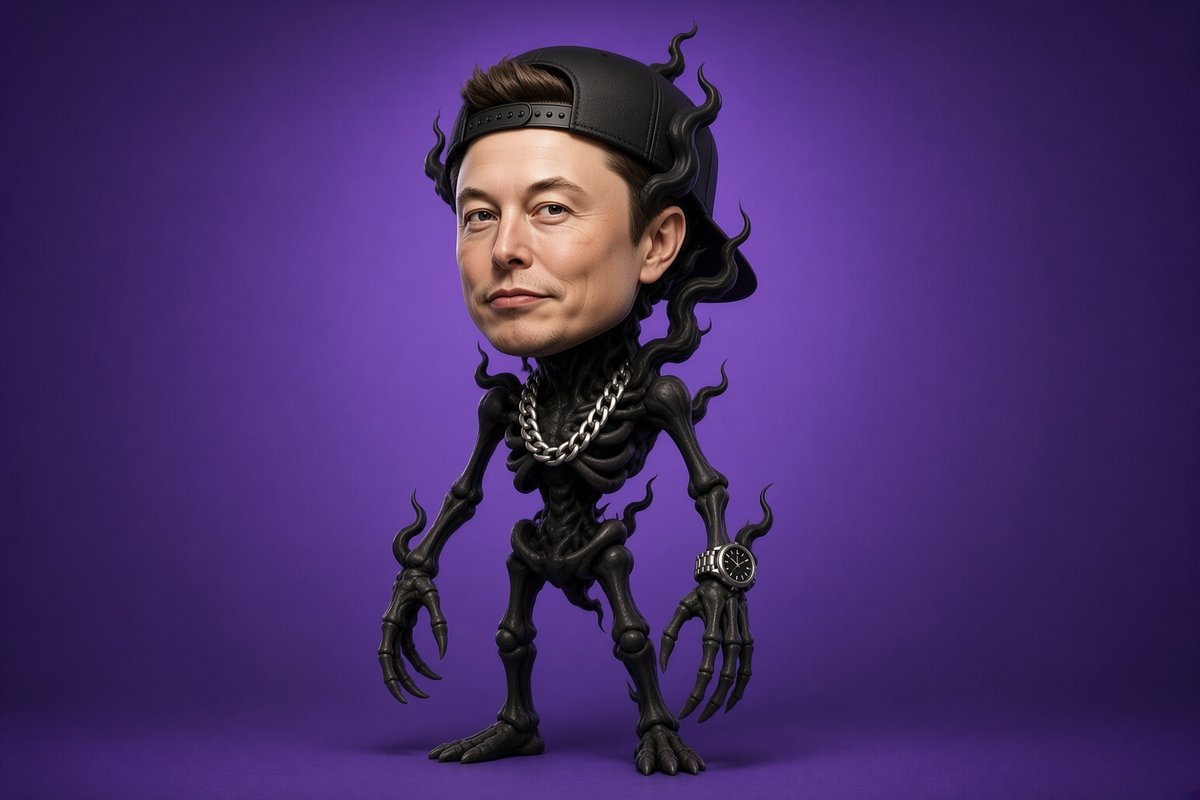 GregoryMkrt's tweet photo. Asked Grok to parody Voidlings.

He cooked.

Elon in the void. Trump in the void.
Same language. Different faces.

Real Voidlings on Base:
https://t.co/CXvWxJ0Vja

#Voidlings #NFT #Base #OpenSea #Grok #NFTArt https://t.co/dCRSmOL2Q5