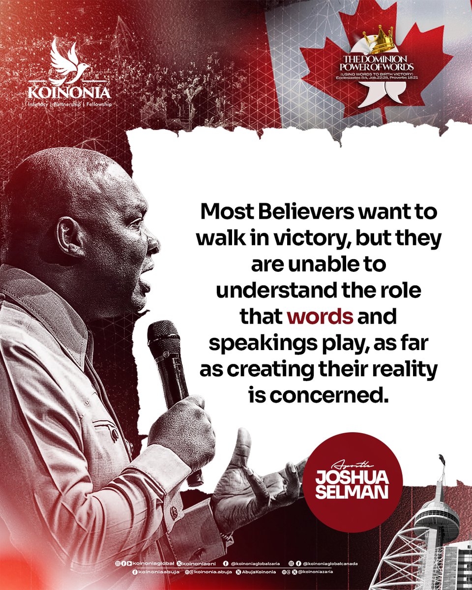koinoniaeni's tweet photo. #ApostleJoshuaSelman
#TheDominionPowerOfWords
#UsingWordsToBirthVictory
#KoinoniaCanada
#KoinoniaAbuja
#KoinoniaZaria
#KoinoniaGlobal https://t.co/D86BBEqYy4