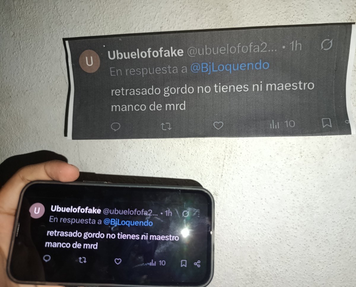 BjLoquendo's tweet photo. Like a mi primer hater que ahora estara en mi pared, aunque no se a que se refiere con maestro, pero like 👍🏻 https://t.co/2Q70wL35o1