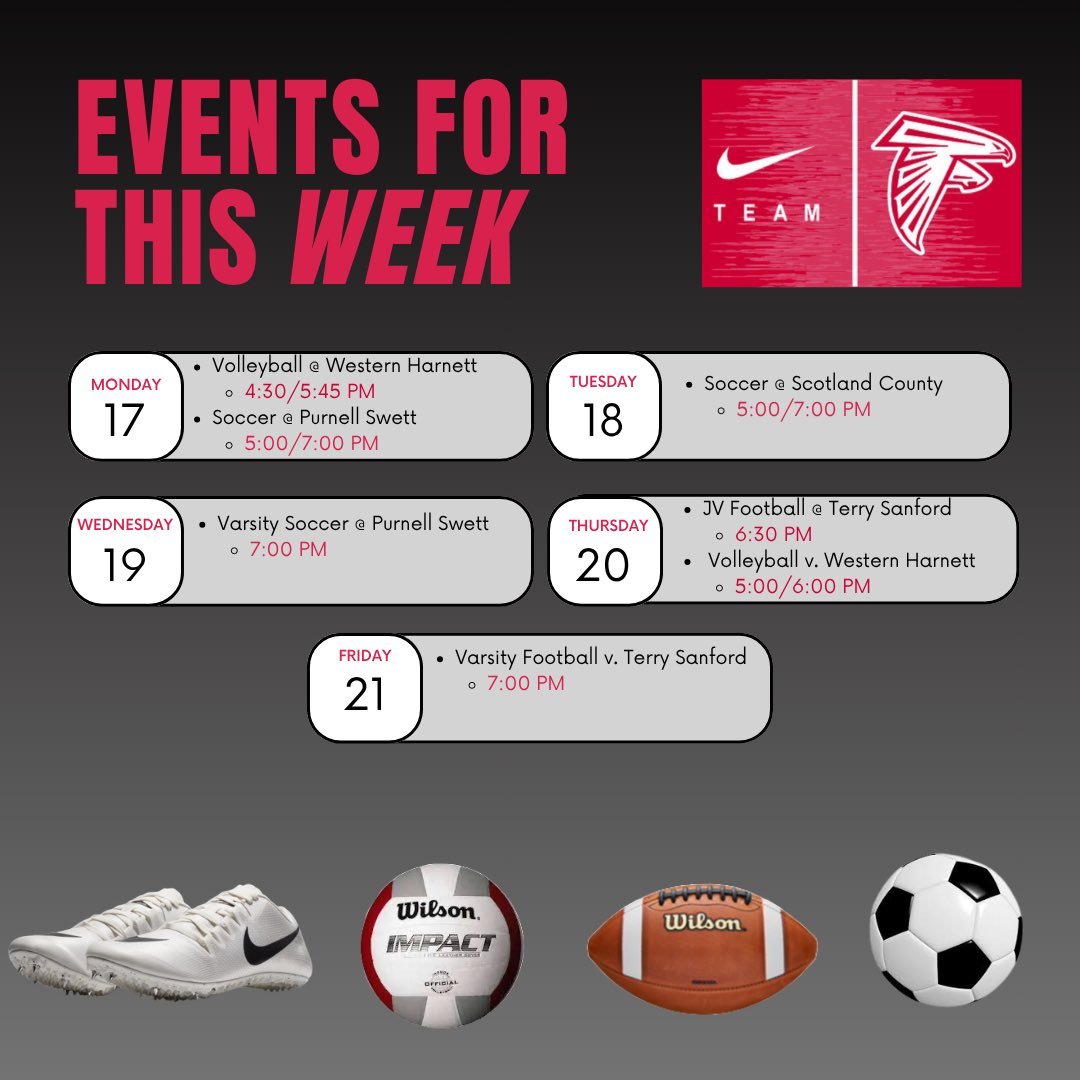 thereal71sports's tweet photo. Another full week of sporting events, and we are looking forward to seeing you in the stands.
#Go71stFalcons https://t.co/Gh6z4ngAvk