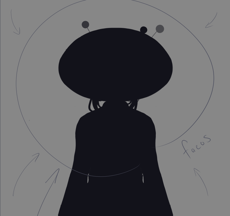 queebuhms's tweet photo. I bet you are wondering what's to come... #Live2D #VTuber #characterdesignㅤ https://t.co/KHyuGoQkzf